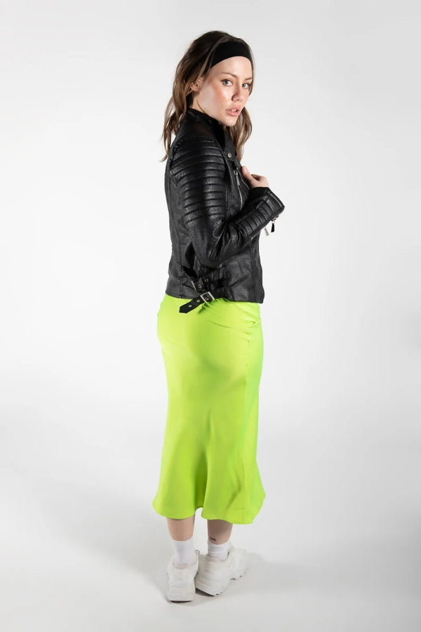 Femme Luxe Black Faux Leather Oversized Jacket - Bella