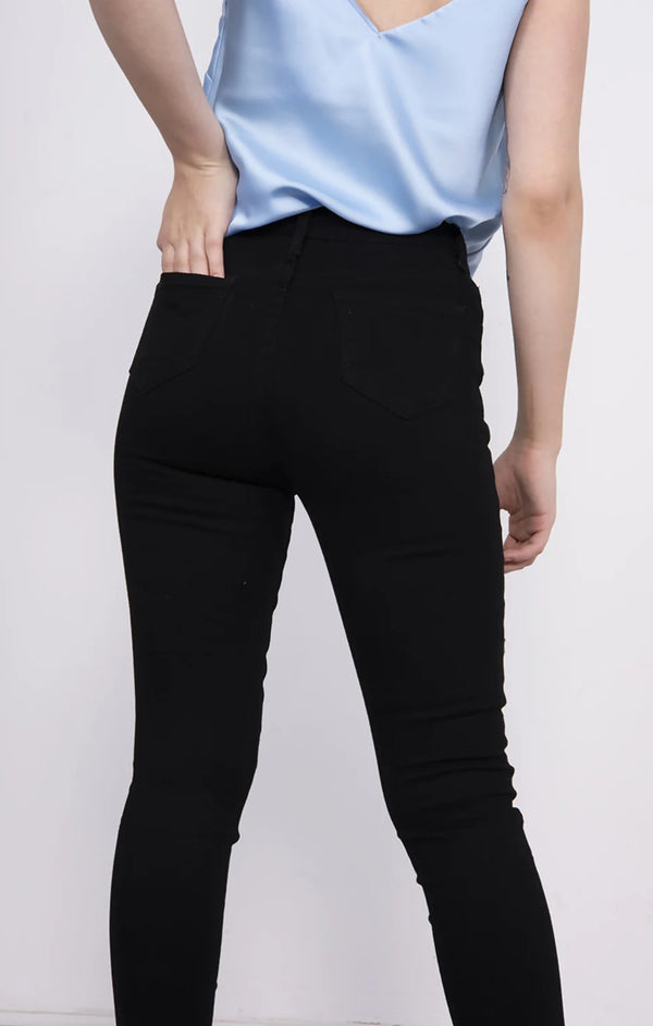 Femme Luxe Black High Waist Skinny Stretch Jeans - Vivara