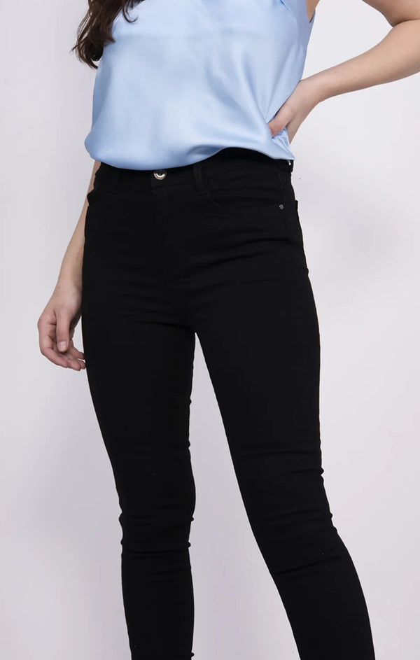 Femme Luxe Black High Waist Skinny Stretch Jeans - Vivara