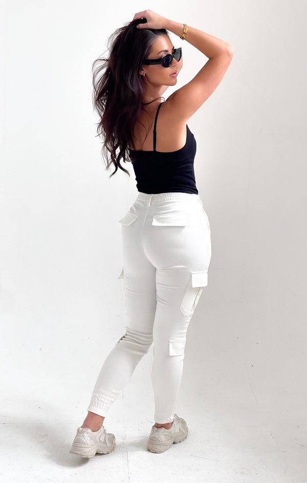 Femme Luxe Black Ribbed V Neck Strappy Bodysuit - Megan