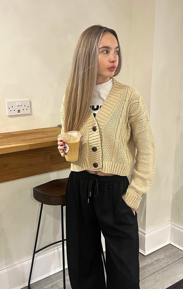 Femme Luxe Black Waistband Open Hem Oversized Joggers - Raya