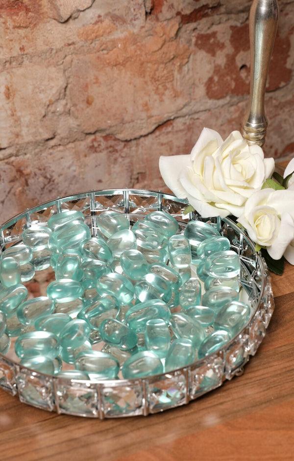 femme luxe Blue Obsidian Polished Healing Crystal Tumblestone