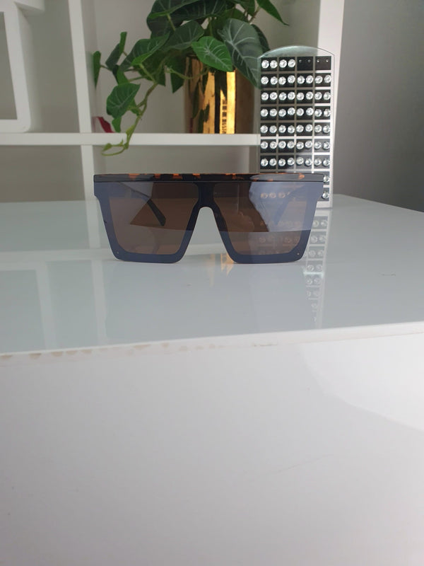Femme Luxe Brown Oversized Frame Transition Lens Sunglasses - Gabby
