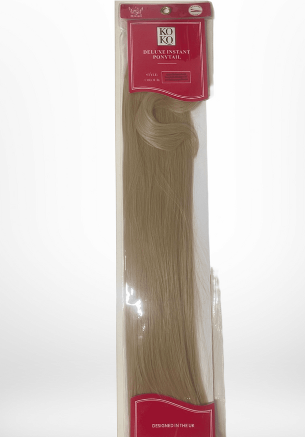 Femme Luxe Champagne Blonde 26" Synthetic Straight Hair Extensions Clip In Piece - Auora