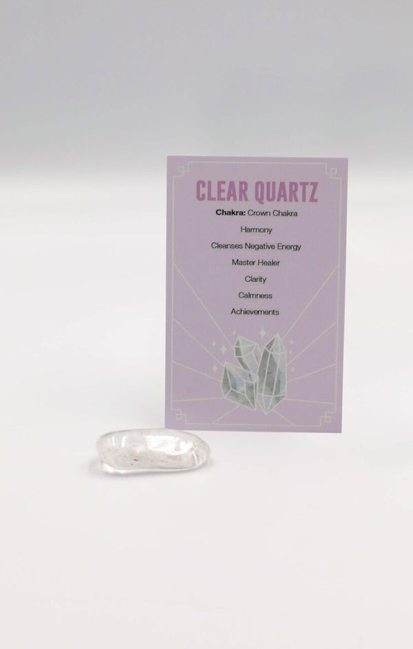 Femme Luxe Clear Quartz Polished Healing Crystal Tumblestone