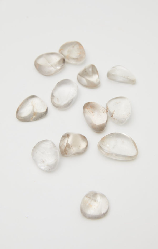 femme luxe Clear Quartz Polished Healing Crystal Tumblestone