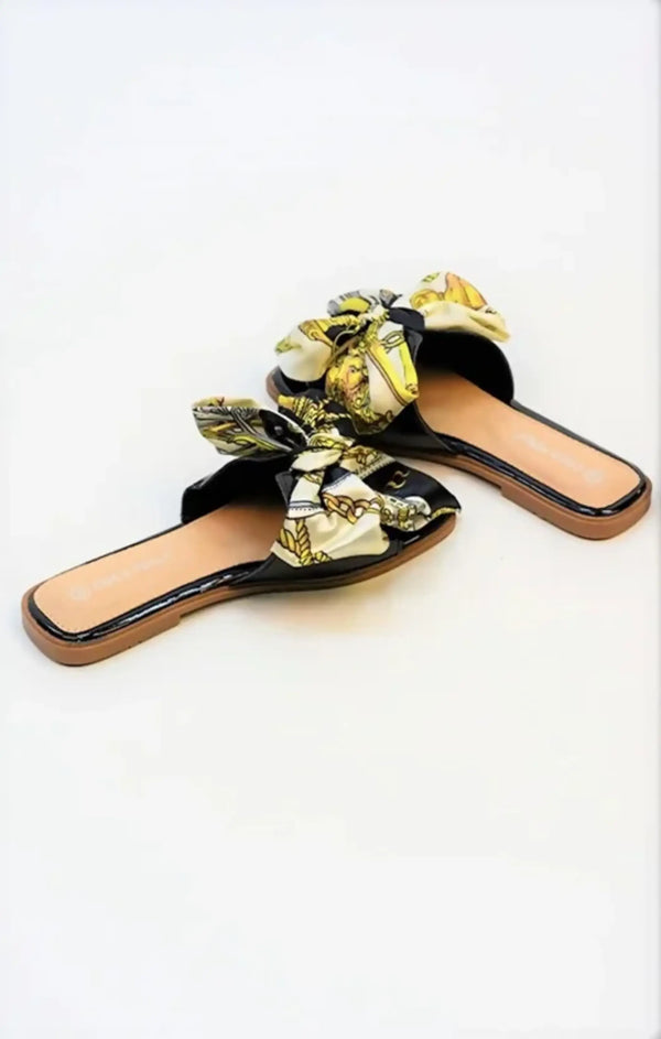 Femme Luxe Black Blush Satin Ribbon Sliders - Vivian