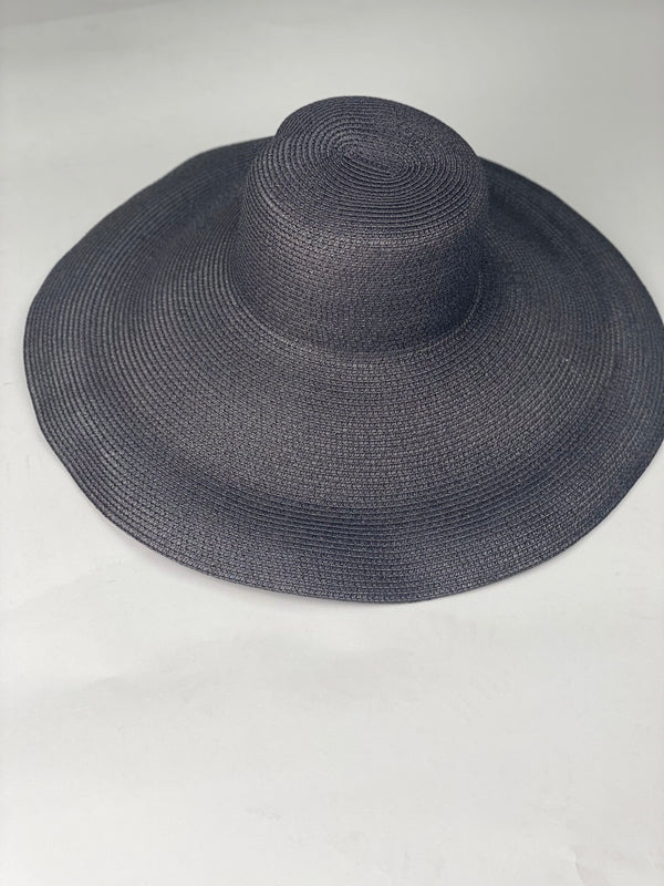 Femme Luxe Black Floppy Straw Hat - Blaze