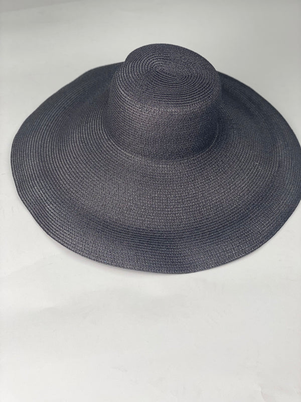 Femme Luxe Black Floppy Straw Hat - Blaze