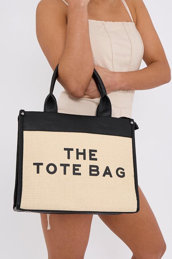 femme luxe Black The Tote Grab Bag - Kenni