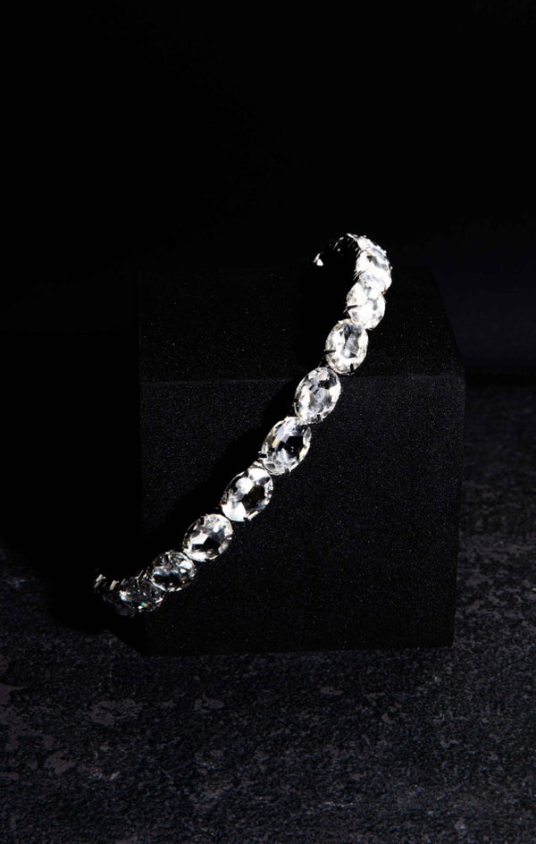 femme luxe Clear Stone Metal Headband - Franki