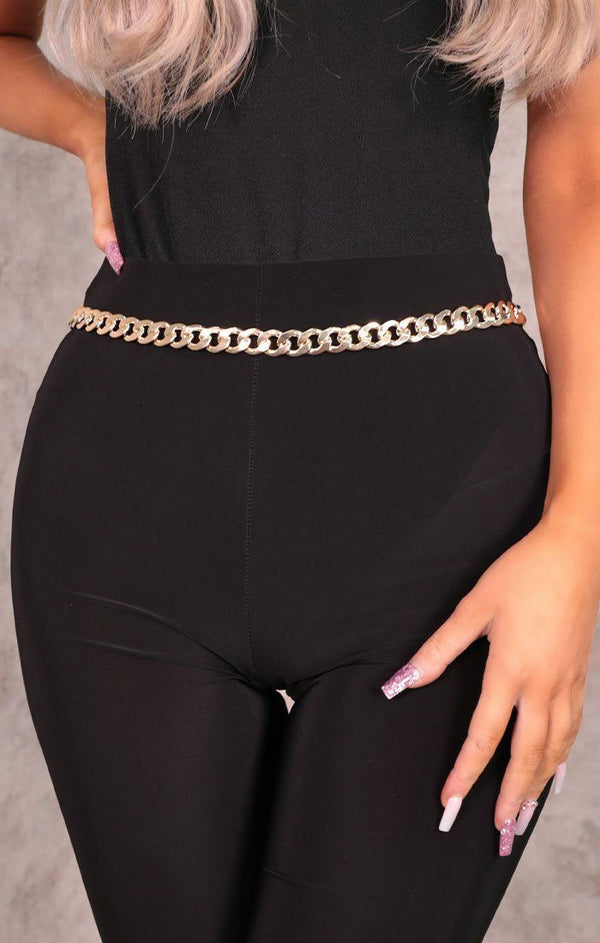 Femme Luxe Gold Chunky Link Chain Belt - PARKER