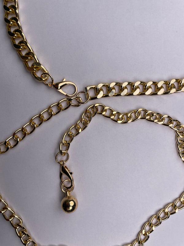 Femme Luxe Gold Chunky Link Chain Belt - PARKER