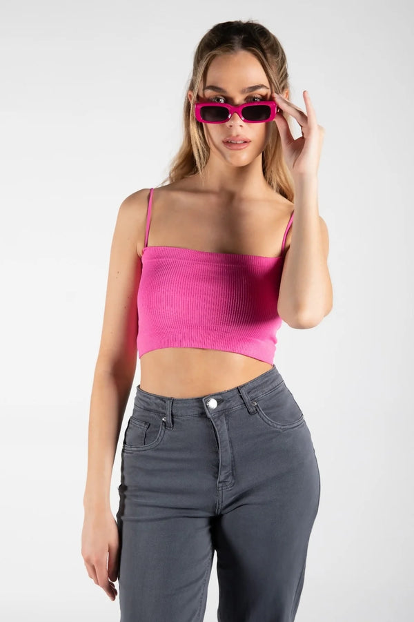 Femme Luxe Hot Pink Chunky Rim Sunglasses - Lucia