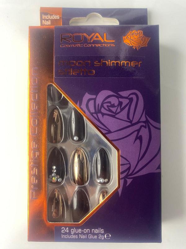 Femme Luxe Moon Shimmer Stiletto 24 Glue On Nails