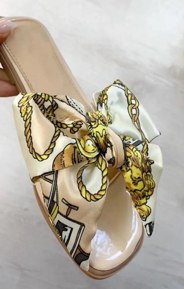 Femme Luxe Nude Blush Satin Ribbon Sliders - Vivian