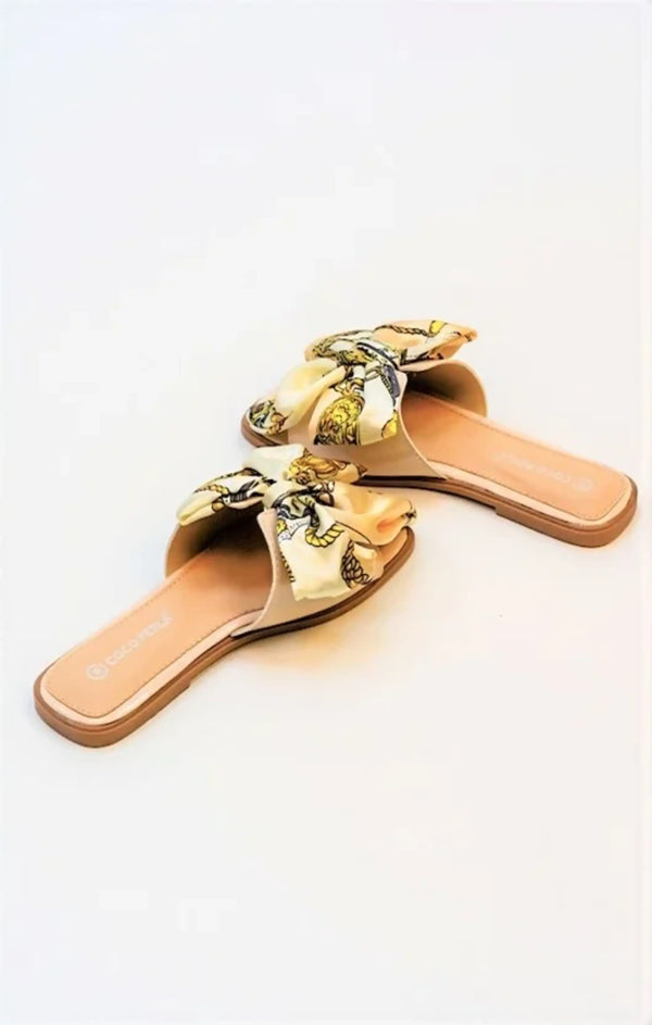 Femme Luxe Nude Blush Satin Ribbon Sliders - Vivian