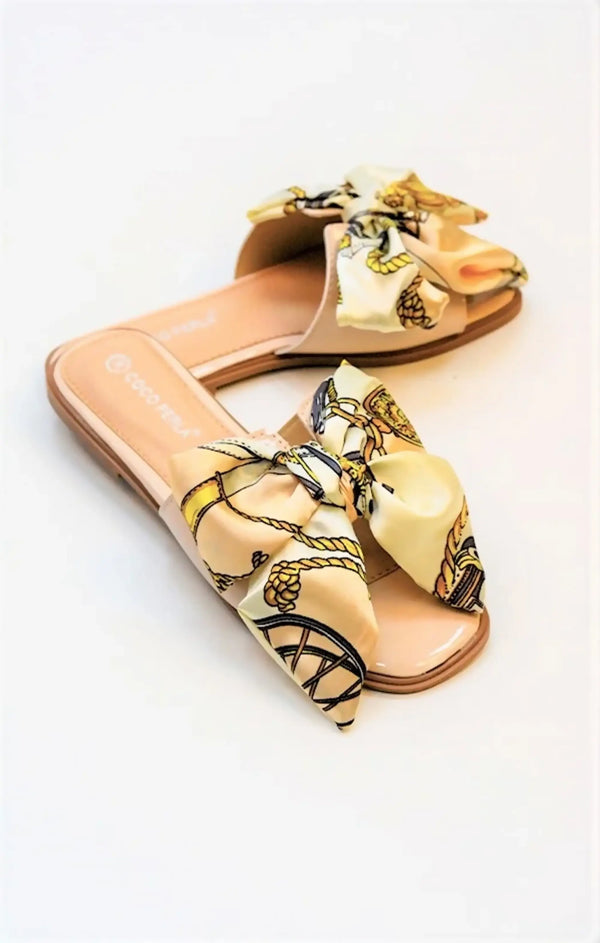 Femme Luxe Nude Blush Satin Ribbon Sliders - Vivian