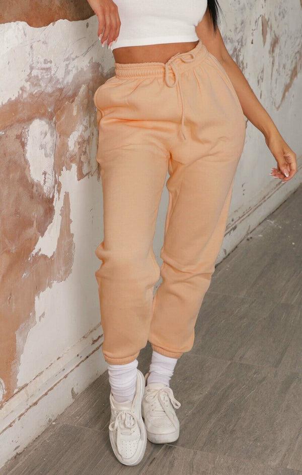 Femme Luxe Peach Cuffed Joggers - Lizzie