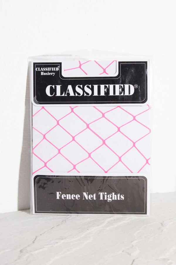 femme luxe Pink Fence Net Tights - Ensley