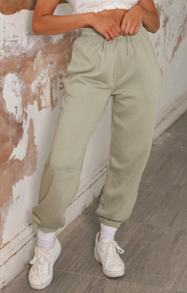 Femme Luxe Sage Cuffed Joggers - Lizzie