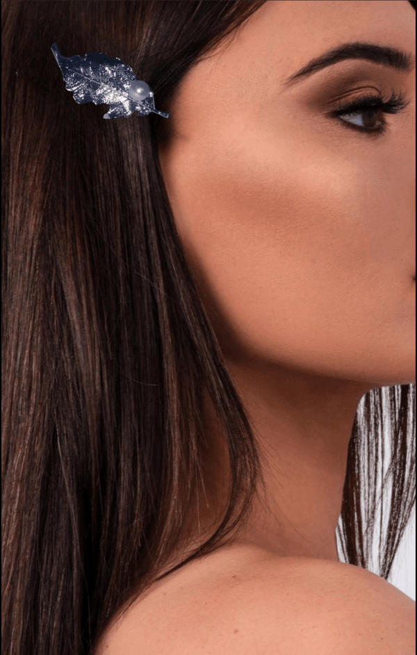 femme luxe Silver Sparkly Hair Clip - Luli