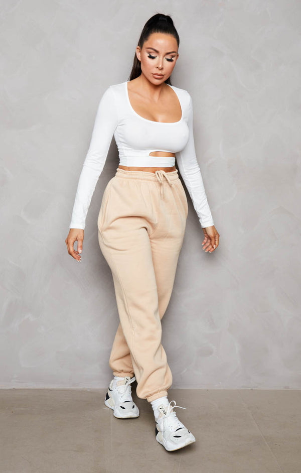 Femme Luxe Stone Cuffed Joggers - Lizzie