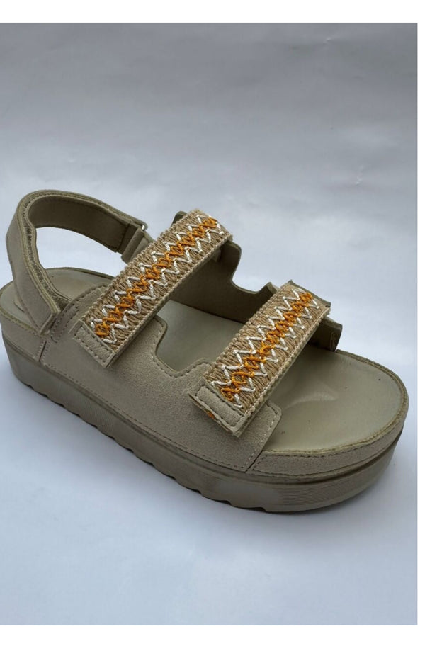 Femme Luxe Gold Gladiator Style Flat Sandals - Zarina