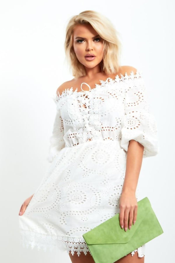 femme luxe Green Suede Envelope Luxe Clutch Bag - Laura