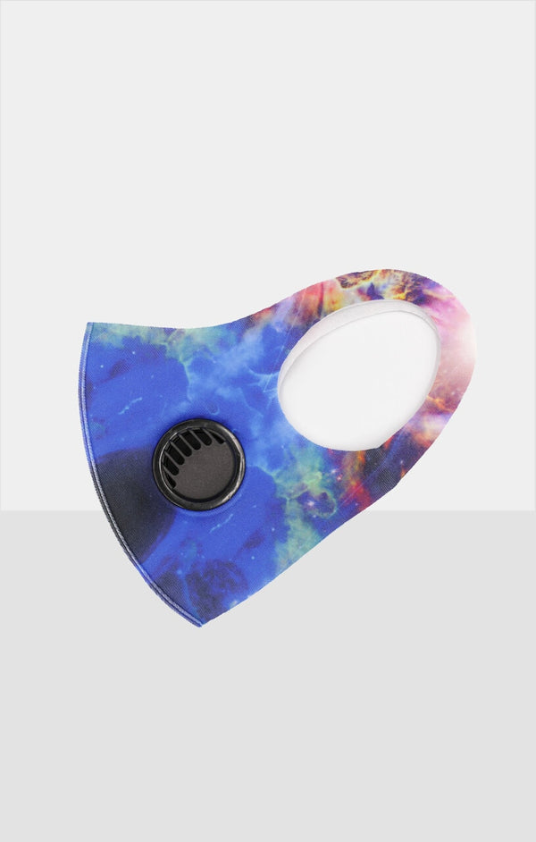 femme luxe Multi Coloured Galaxy Print Filtered Face Mask - Kelsea