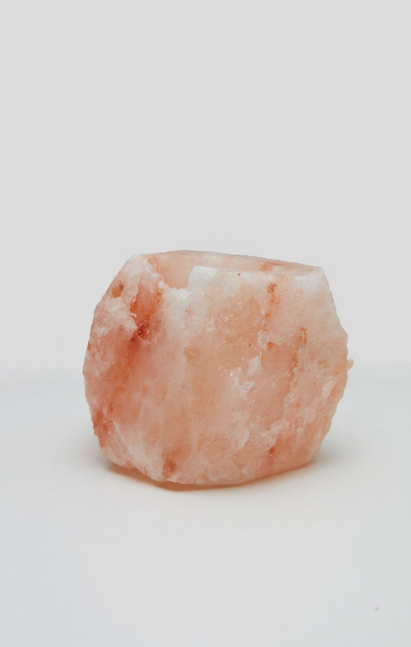 Femme Luxe Natural Pink Himalayan Crystal Rock Salt Candle Holder