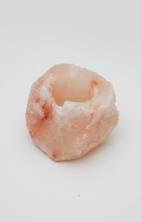 femme luxe Natural Pink Himalayan Crystal Rock Salt Candle Holder