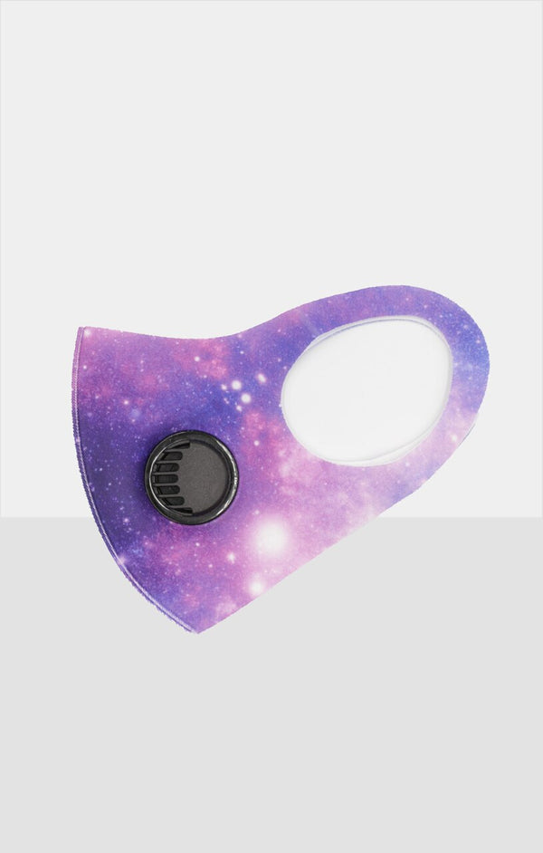 femme luxe Pink & Purple Galaxy Print Filtered Face Mask - Kelsea