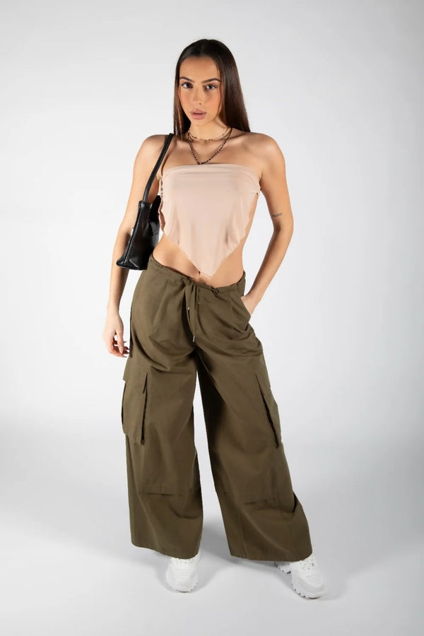 femme luxe Stone Tie Back Scarf Bandeau Bandana Crop Top - Lauren