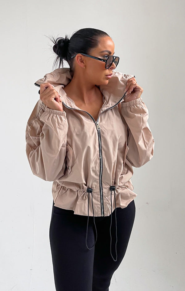 Femme Luxe Stone Tracksuit Elasticated Jacket - Polly