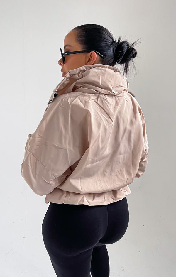 Femme Luxe Stone Tracksuit Elasticated Jacket - Polly