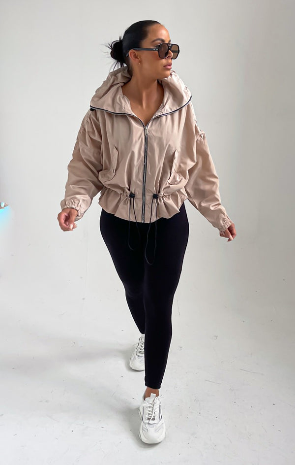 femme luxe Stone Tracksuit Elasticated Jacket - Polly