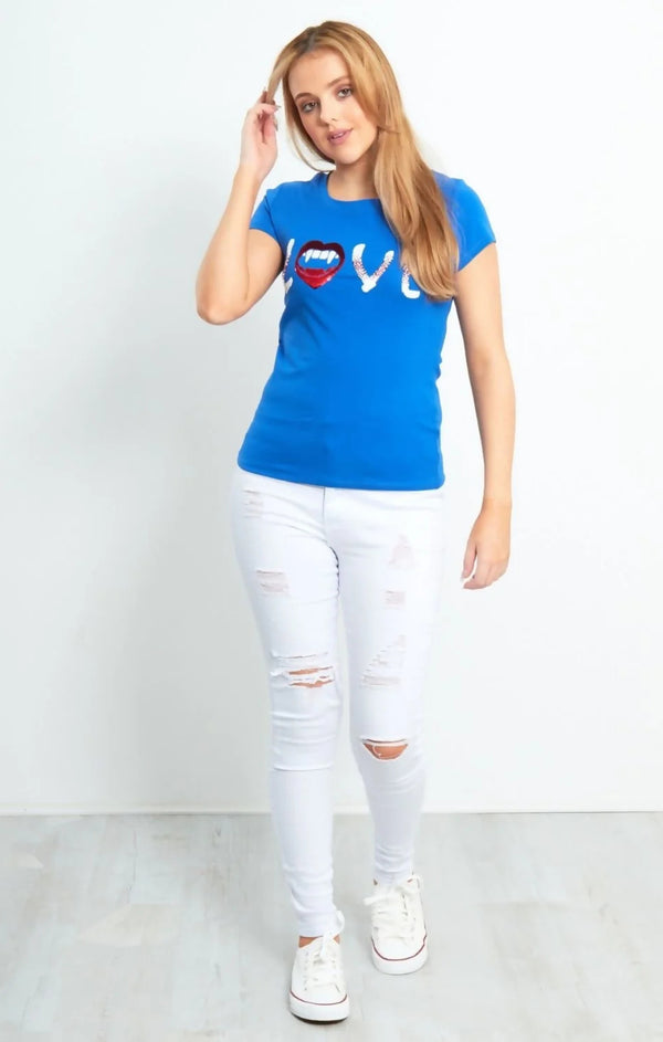 femme luxe White High Waisted Ripped Distressed Skinny Jeans - Florita