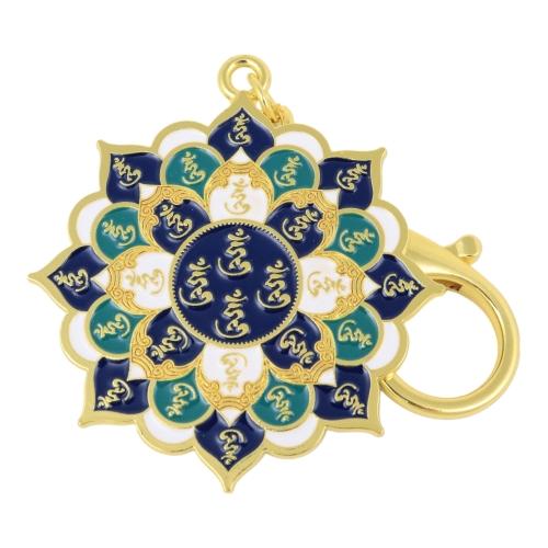 feng shui import 28 Hums Lotus Mandala Amulet Keychain