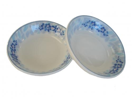 feng shui import 4 of White Porcelain Dishes with Blue Flower Pictures
