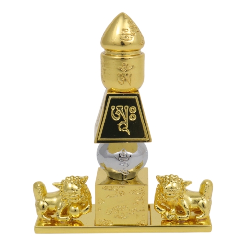 Feng Shui Import 5 Element Pagoda With A Pair Of Foo Dogs (Mini)