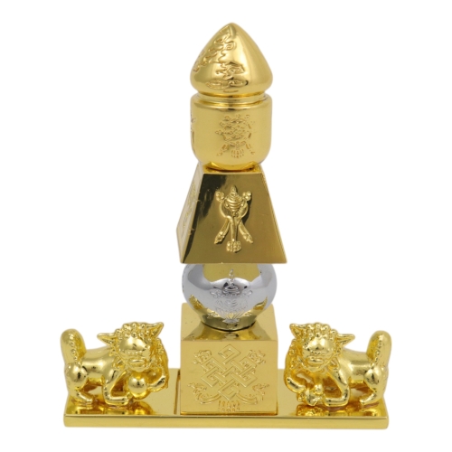 feng shui import 5 Element Pagoda with a Pair of Foo Dogs (Mini)