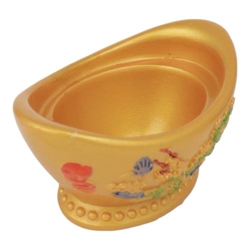 Feng Shui Import 5 Inch Colorful Dragon On Big Ingot