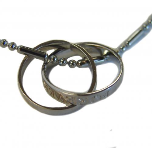 Feng Shui Import 925 Sterling Silver Intertwined Ring Pendant