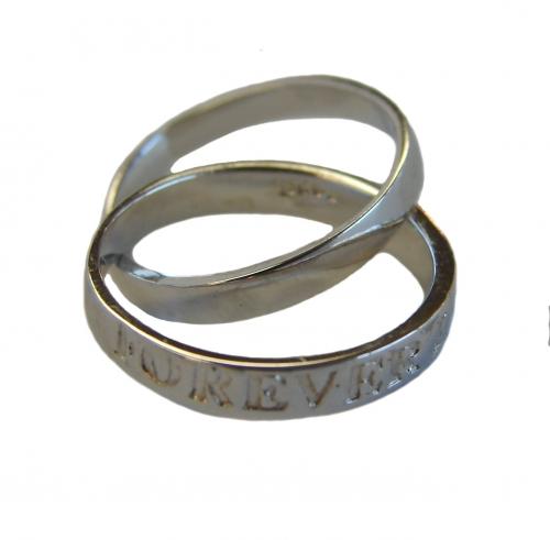 feng shui import 925 Sterling Silver Intertwined Ring Pendant