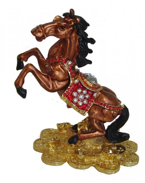 feng shui import Bejeweled Cloisonne Brown Windhorse Statue