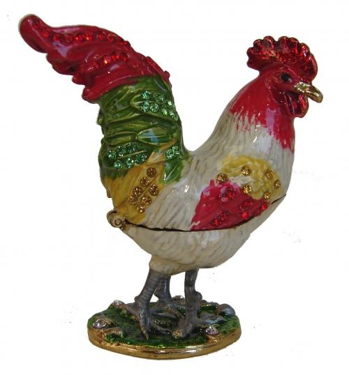 feng shui import Bejeweled Cloisonne Rooster Statue