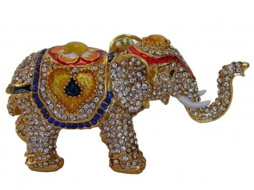feng shui import Bejeweled Elephant Statue with Trunk Up for Good Luck