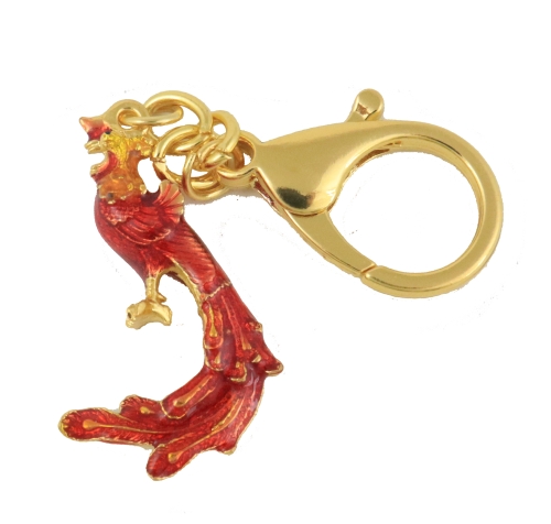 feng shui import Bejeweled Rising Phoenix Amulet Keychain