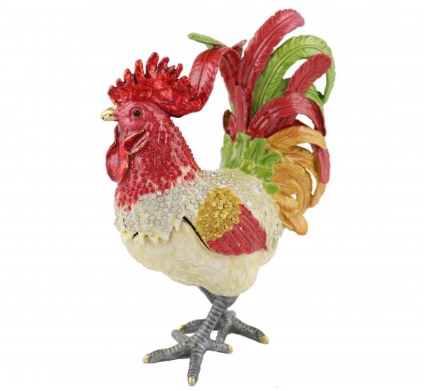 Feng Shui Import Big Bejeweled Cloisonne Rooster Statue